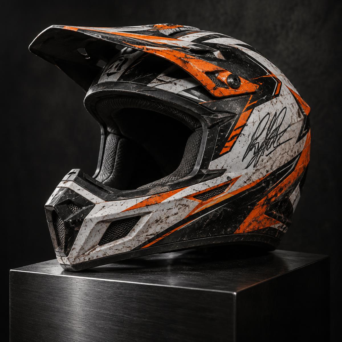 Signed race helmet